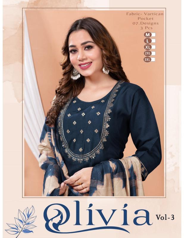 Trendy Olivia vol 3 catalog ahmedabad kurti wholesale market address