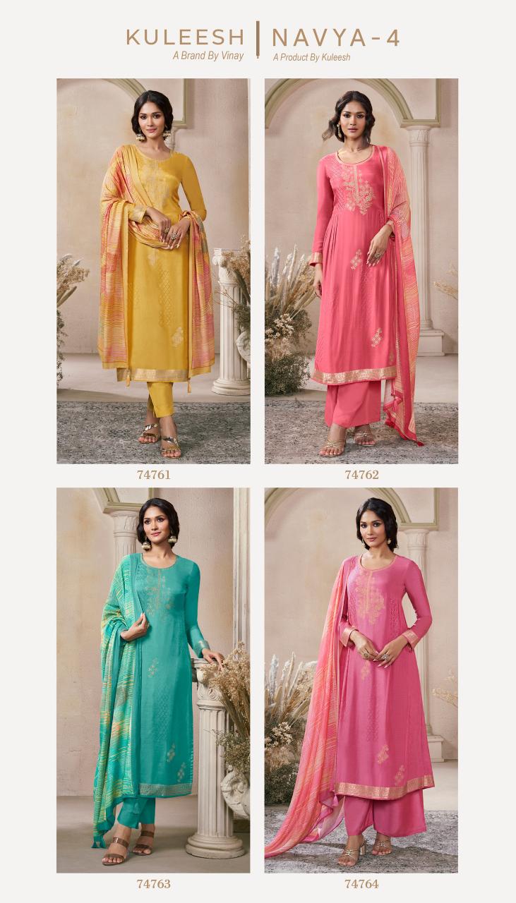 Vinay Kuleesh Navya Vol 4 catalog salwar kameez wholesaler in burrabazar