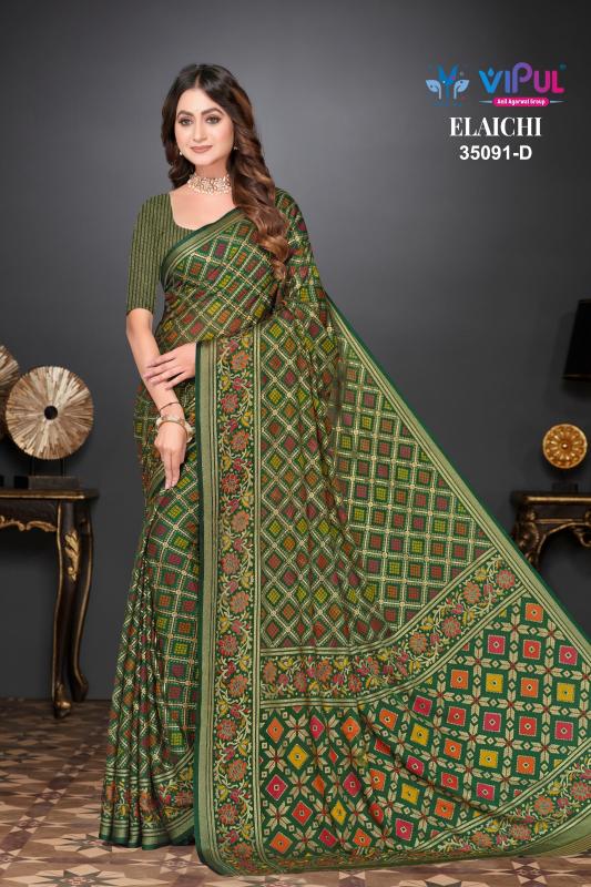 Vipul Elaichi 35091 catalog surat sarees online