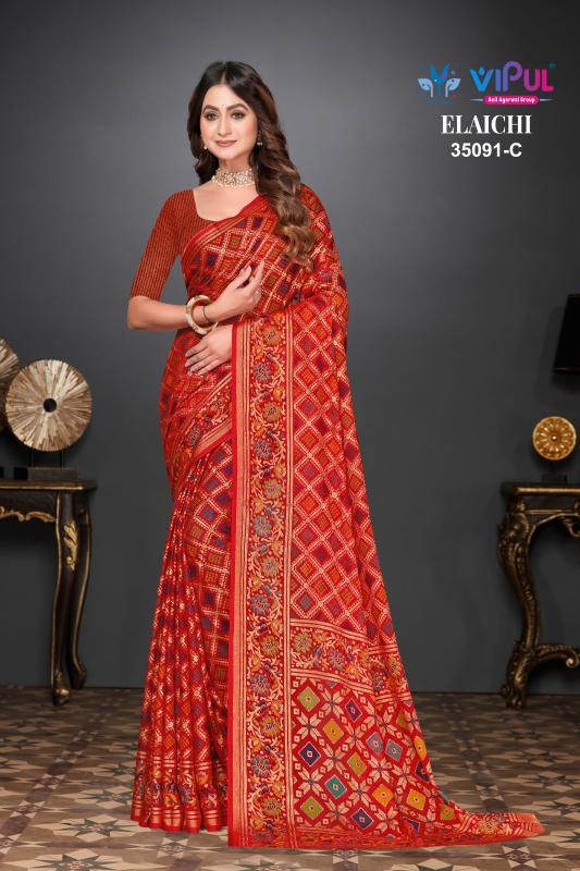 Vipul Elaichi 35091 catalog surat sarees online