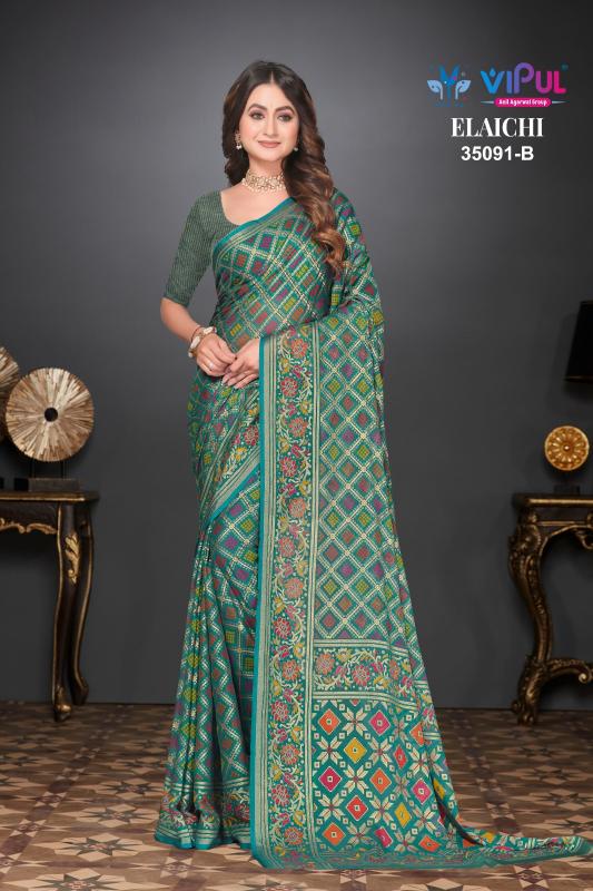 Vipul Elaichi 35091 catalog surat sarees online
