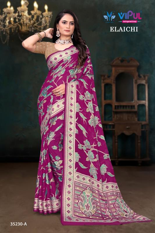 Vipul Elaichi 35230 catalog gujarat saree wholesalers