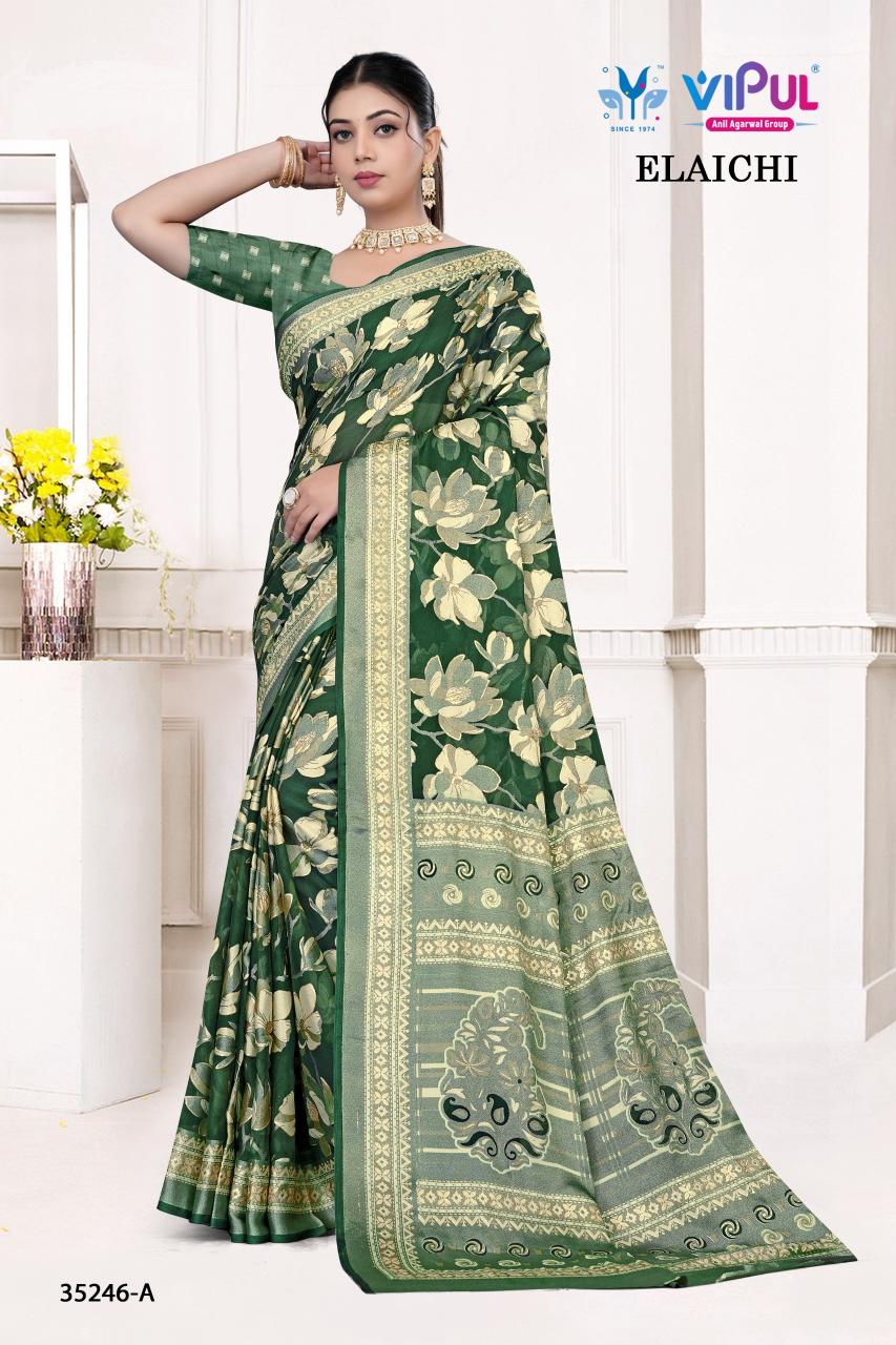 Vipul Elaichi 35246 catalog supplier manufacturer of sarees in surat pruthvi