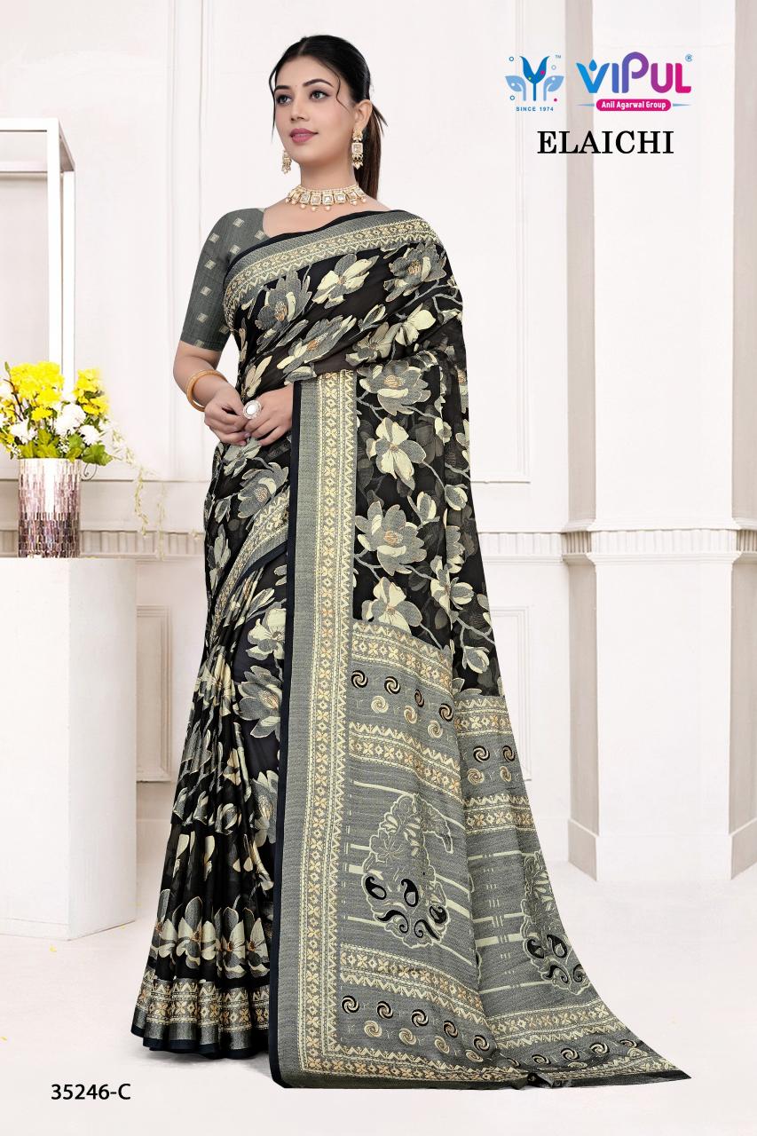 Vipul Elaichi 35246 catalog supplier manufacturer of sarees in surat pruthvi