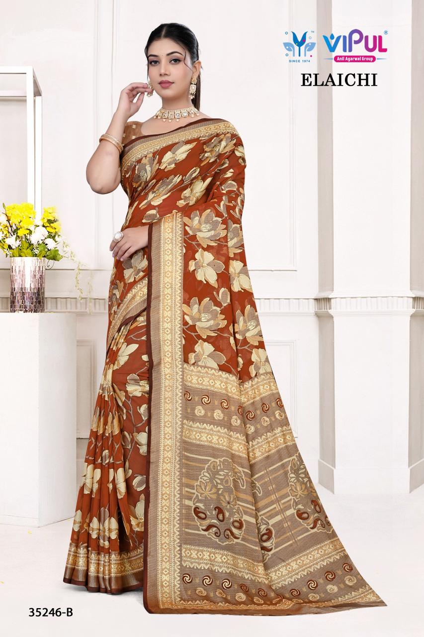 Vipul Elaichi 35246 catalog supplier manufacturer of sarees in surat pruthvi
