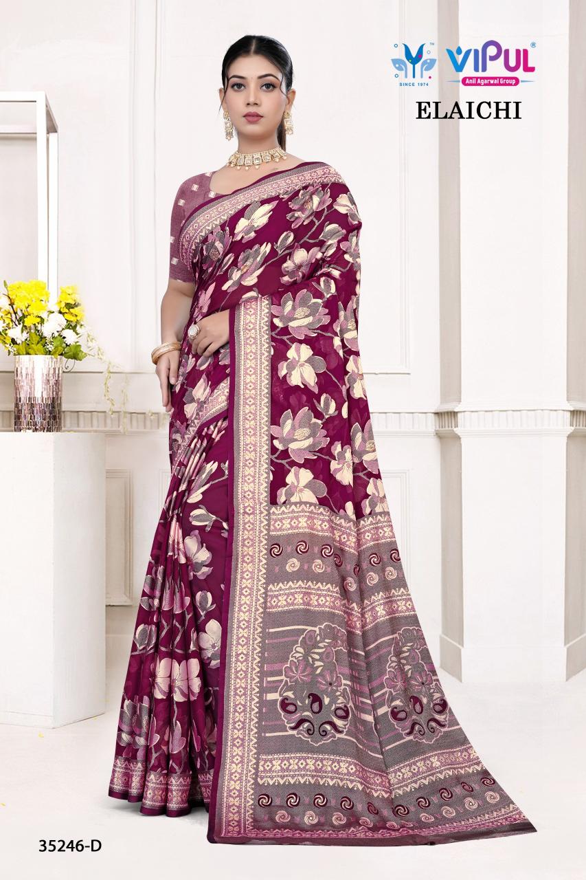 Vipul Elaichi 35246 catalog supplier manufacturer of sarees in surat pruthvi