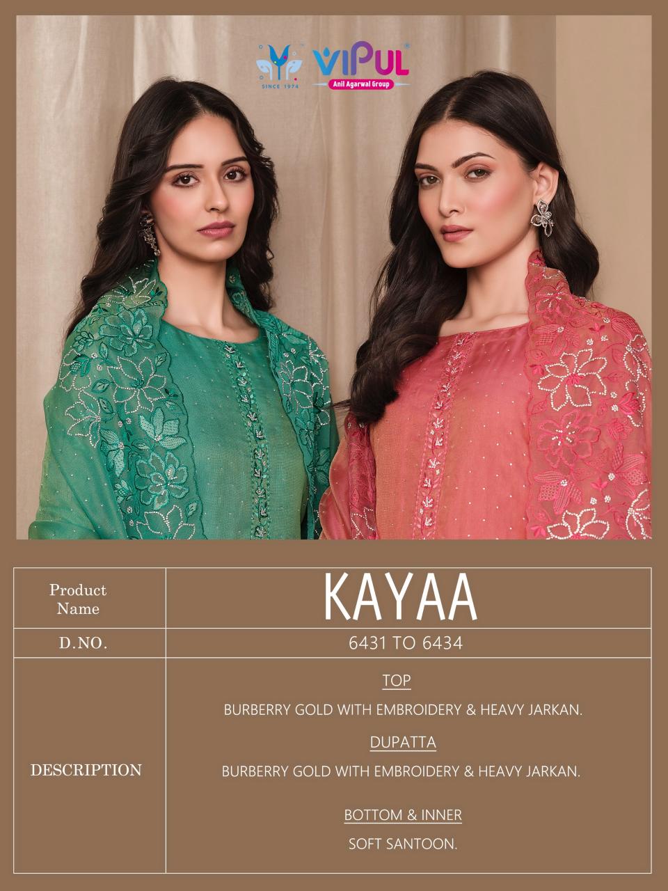 Vipul Kaaya catalog salwar kameez wholesaler