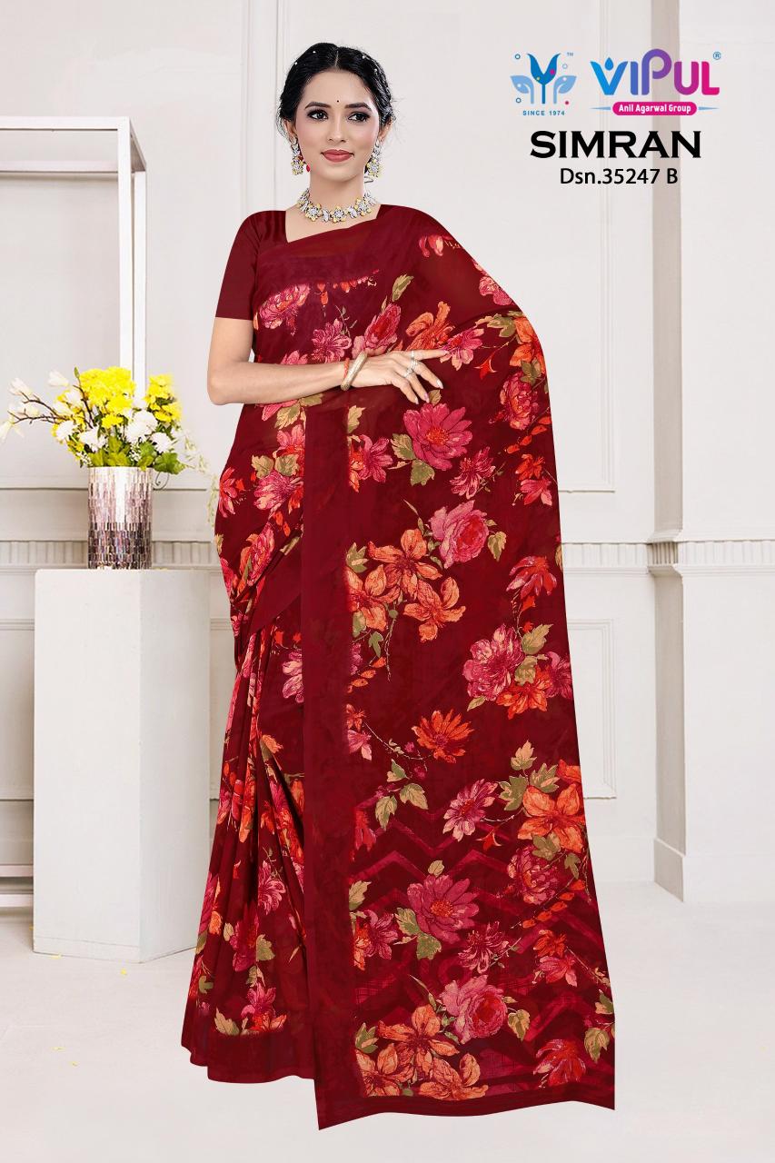 Vipul Simran 35247 catalog saree wholesale rate