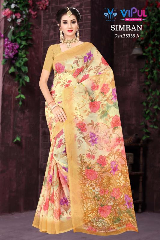 Vipul Simran 35339 catalog online saree shopping in surat
