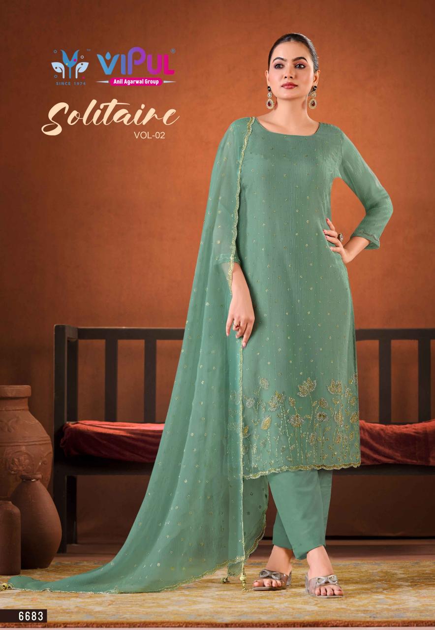Vipul Solitaire Vol 2 wholesale salwar kameez from pakistan
