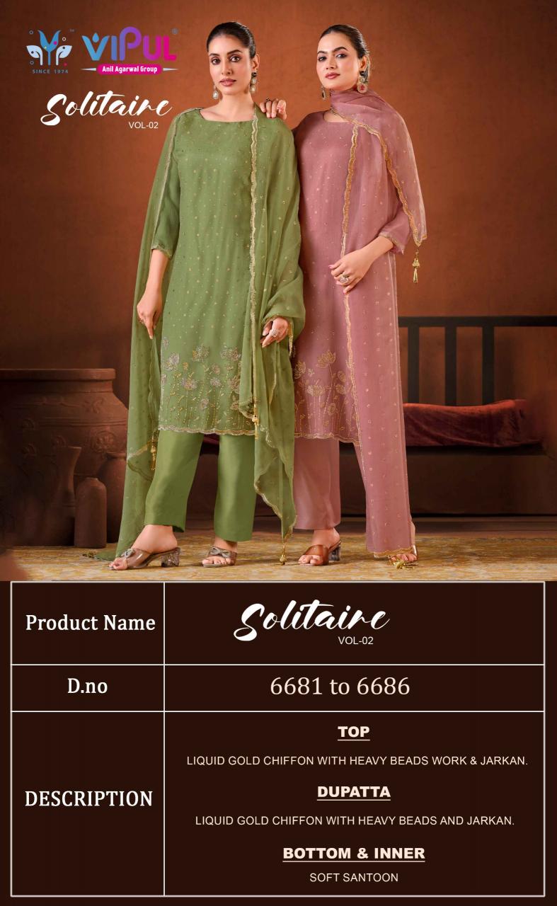 Vipul Solitaire Vol 2 wholesale salwar kameez from pakistan
