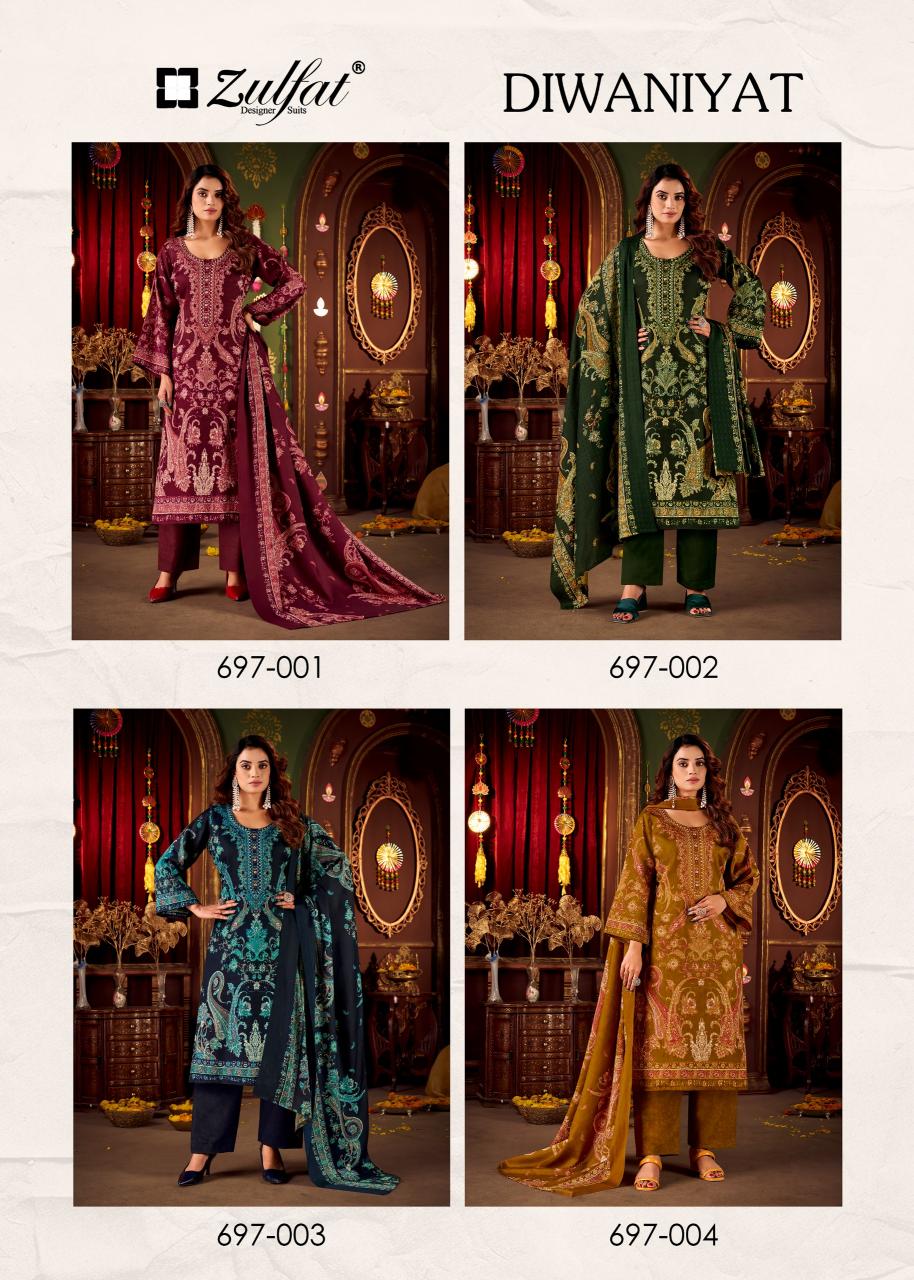 Zulfat Diwaniyat catalog wholesale dress material description