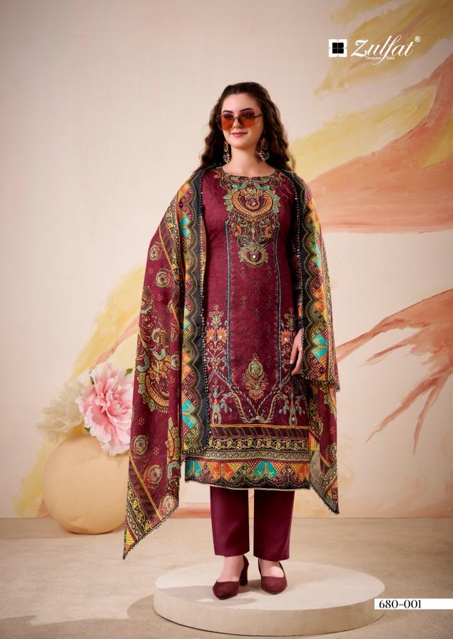 Zulfat Falak catalog dress material wholesaler in panchkuva ahmedabad