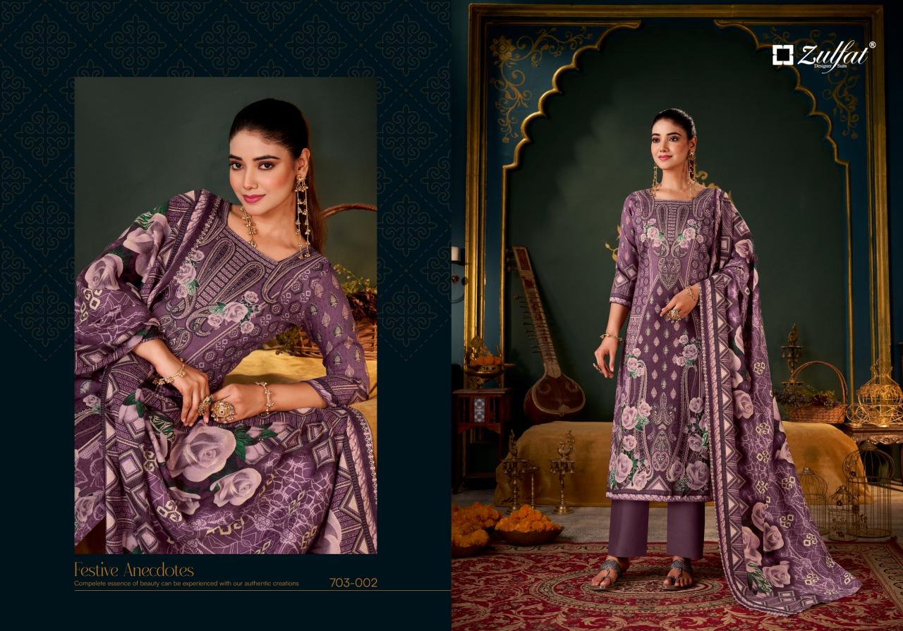Zulfat Sameera catalog ladies dress material wholesalers in kolkata