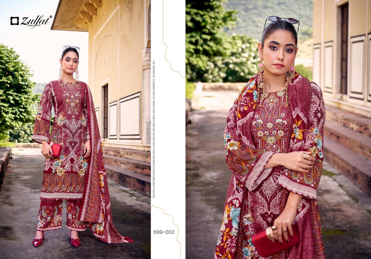 Zulfat Shaheena catalog kolkata dress material wholesale