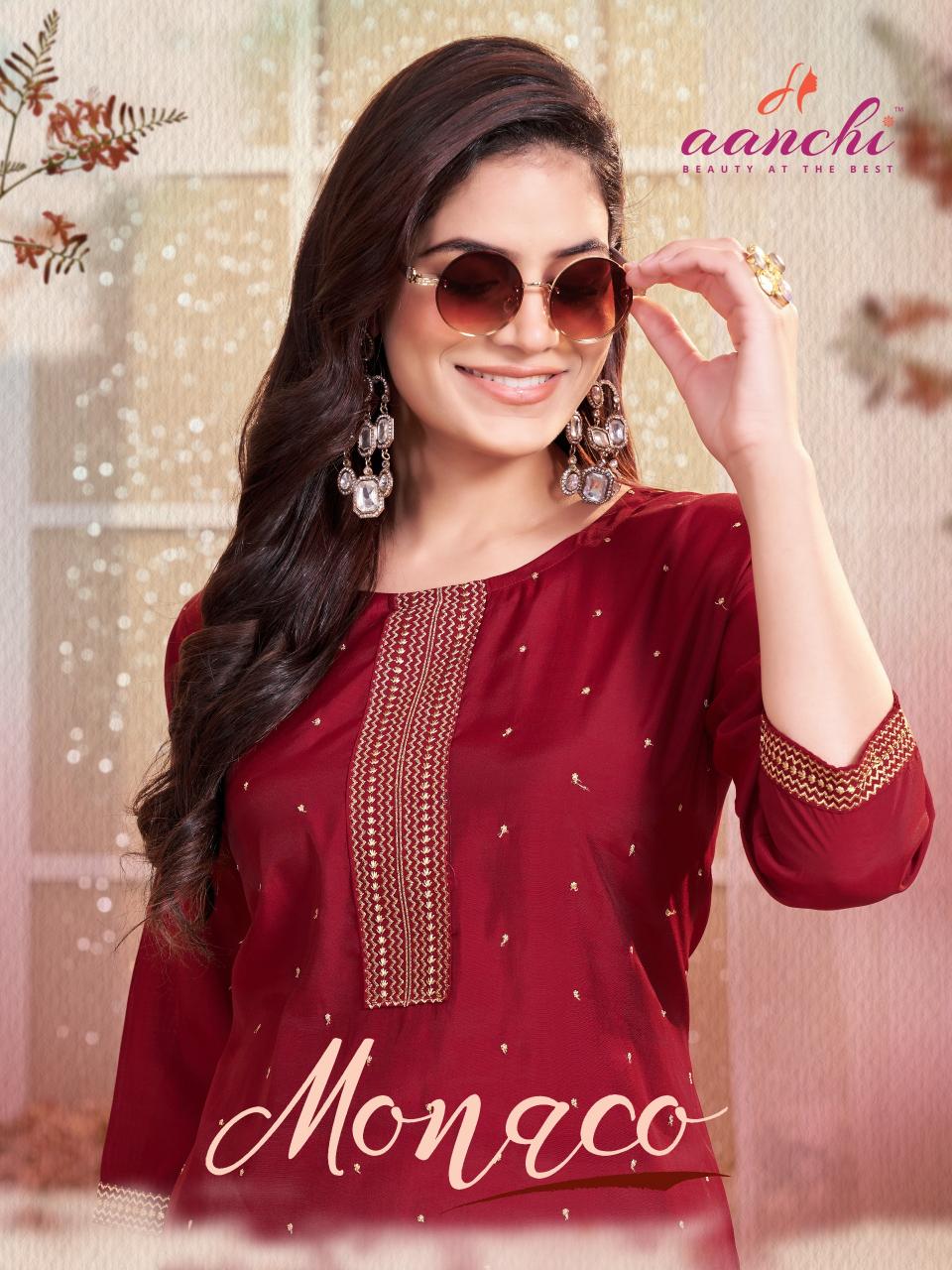 Aanchi Monaco catalog designer kurtis wholesale