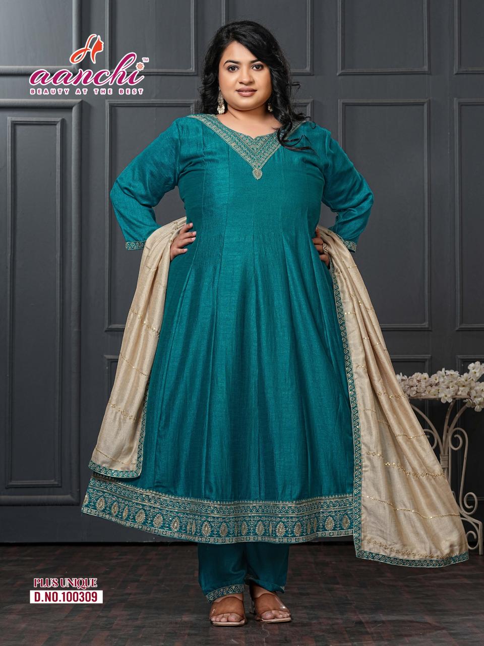 Aanchi Plus Unique catalog big size kurti wholesaler