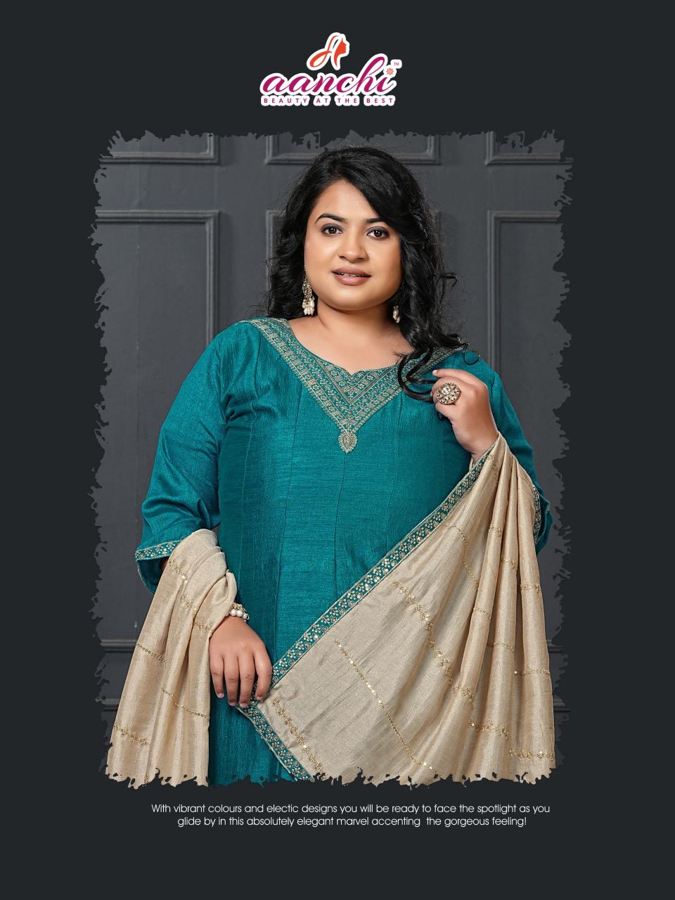 Aanchi Plus Unique catalog big size kurti wholesaler
