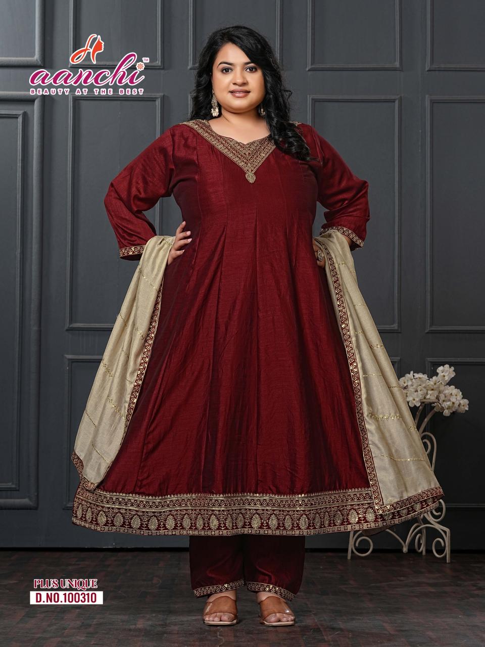 Aanchi Plus Unique catalog big size kurti wholesaler
