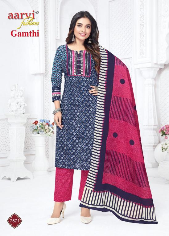Aarvi Gamthi Vol-12 – Kurti Pant With Dupatta - Wholesale Catalog