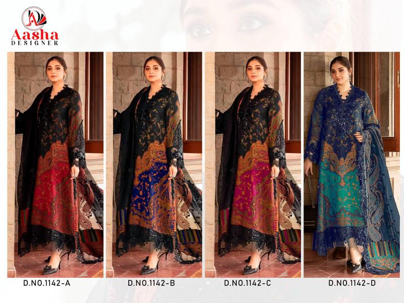 Aasha 1142 catalog pakistani suits wholesale uk