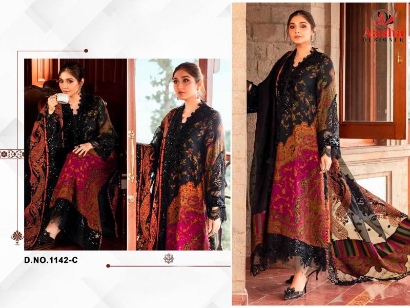 Aasha 1142 catalog pakistani suits wholesale uk