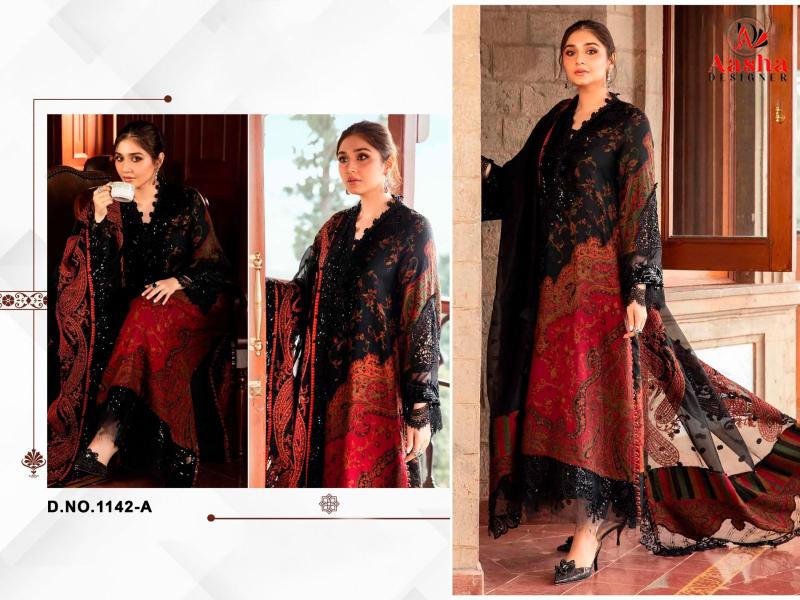 Aasha 1142 catalog pakistani suits wholesale uk
