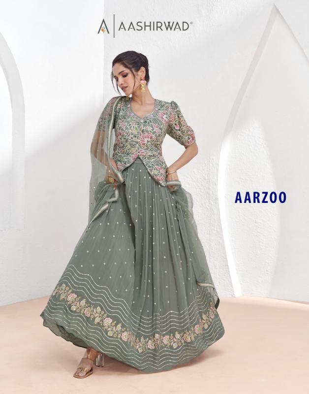 Aashirwad Aarzoo catalog indowestern lehenga choli 