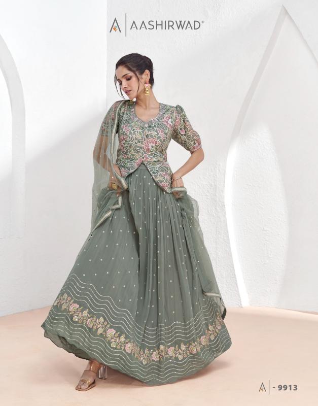 Aashirwad Aarzoo catalog indowestern lehenga choli 