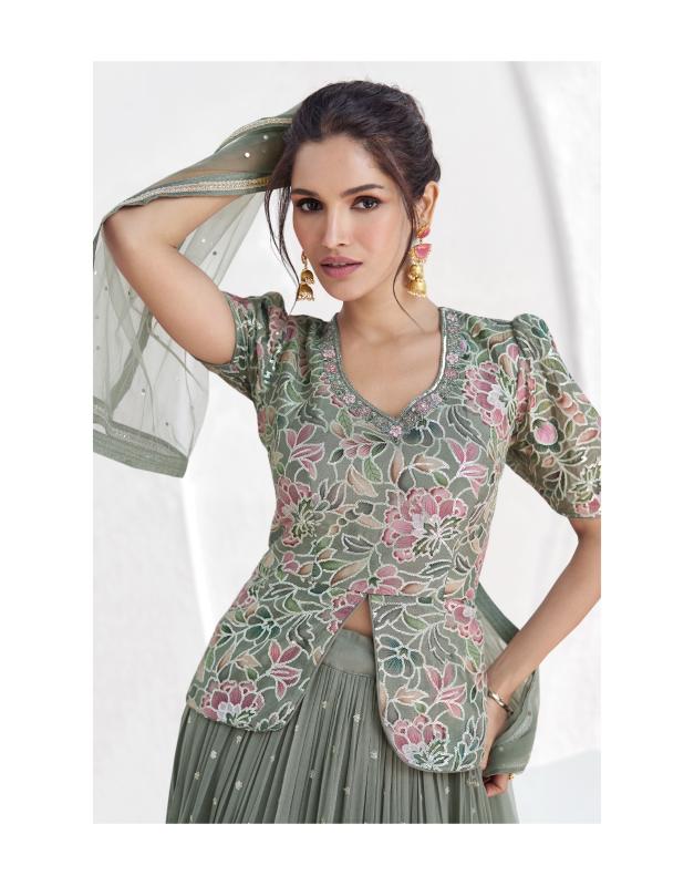 Aashirwad Aarzoo catalog indowestern lehenga choli 