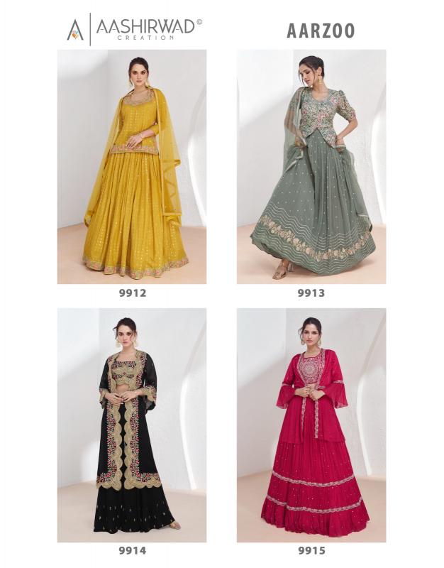 Aashirwad Aarzoo catalog indowestern lehenga choli 