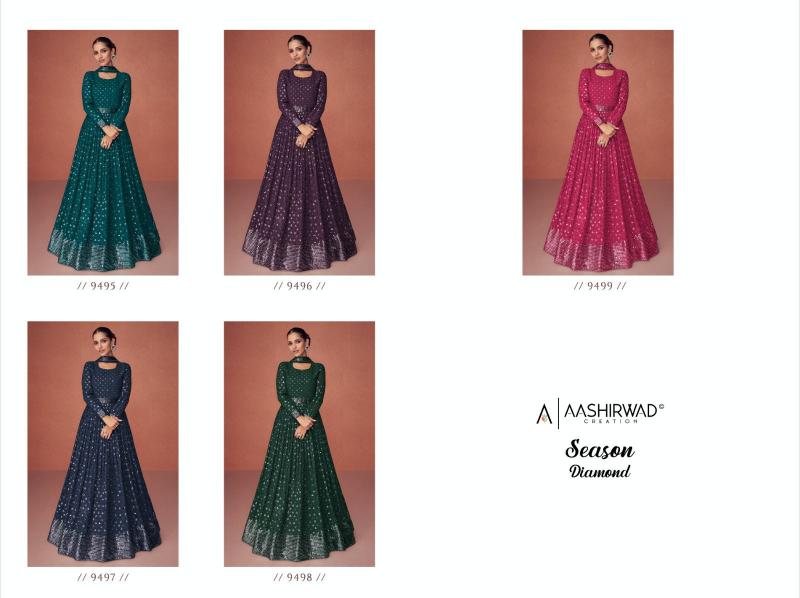 Aashirwad Season Diamond catalog salwar kameez wholesale surat gujarat