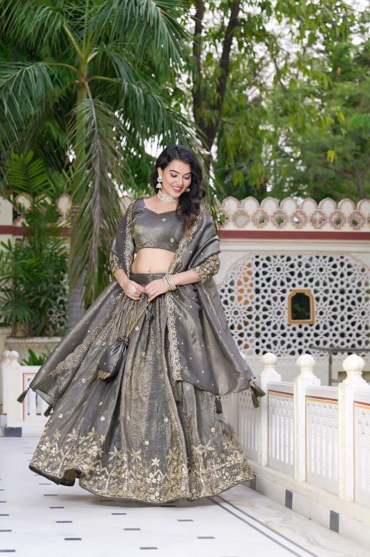 Aawiya PC1021 GRY catalog lehenga choliclothing in india