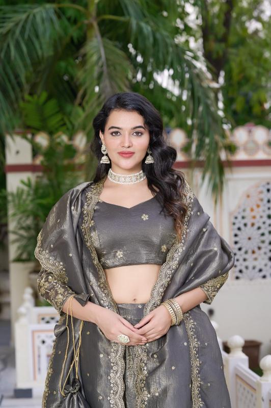 Aawiya PC1021 GRY catalog lehenga choliclothing in india