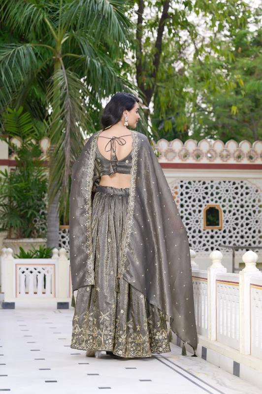 Aawiya PC1021 GRY catalog lehenga choliclothing in india