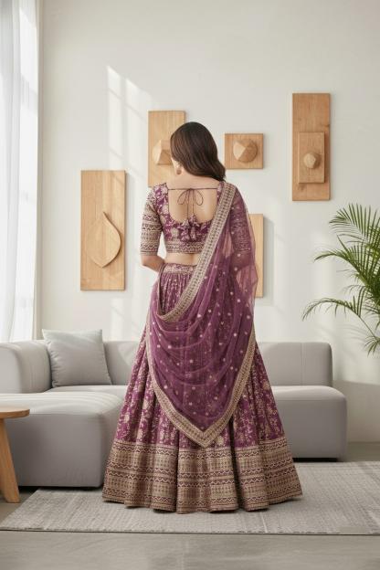 Aawiya PC2 ROSY BROWN catalog lehenga online store india