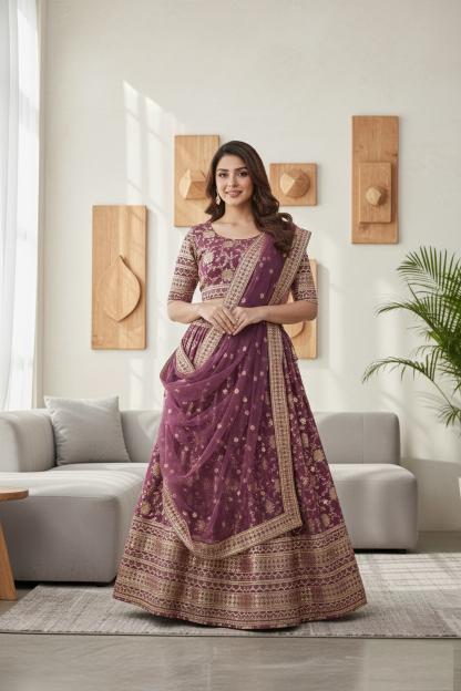 Aawiya PC2 ROSY BROWN catalog lehenga online store india