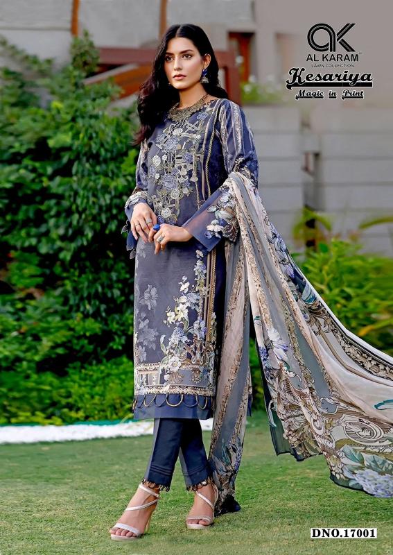 Al karam Kesariya Vol 17 catalog pakistani lawn suit wholesale