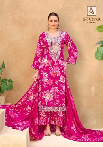 Alok 24 Carat vol 3 catalog surat dress material wholesalers online