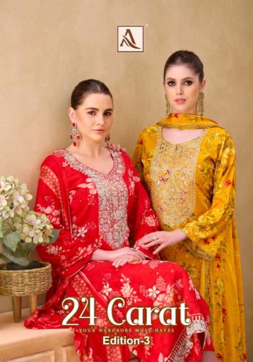 Alok 24 Carat vol 3 catalog surat dress material wholesalers online