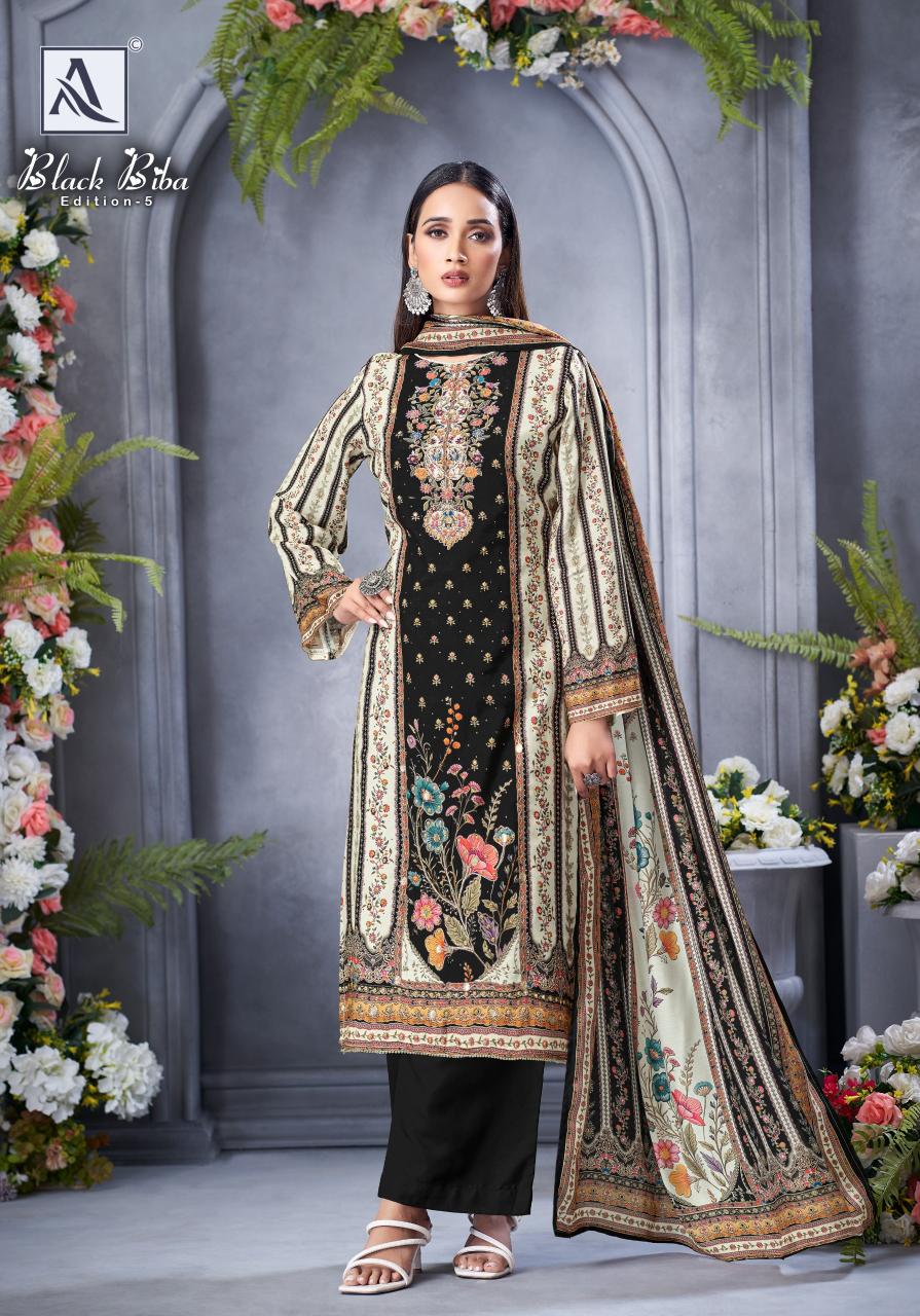 Alok Black Biba vol 5 catalog kf dress materials wholesale