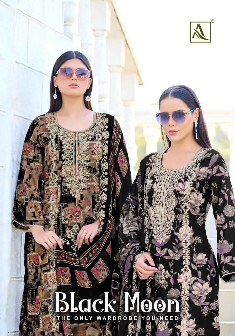 Alok Black Moon catalog surat chdhidar dress material wholesale 