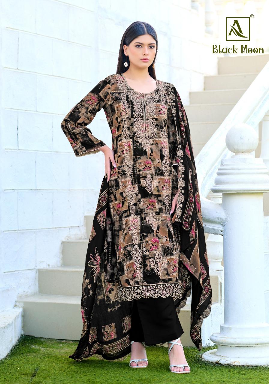 Alok Black Moon catalog surat chdhidar dress material wholesale 