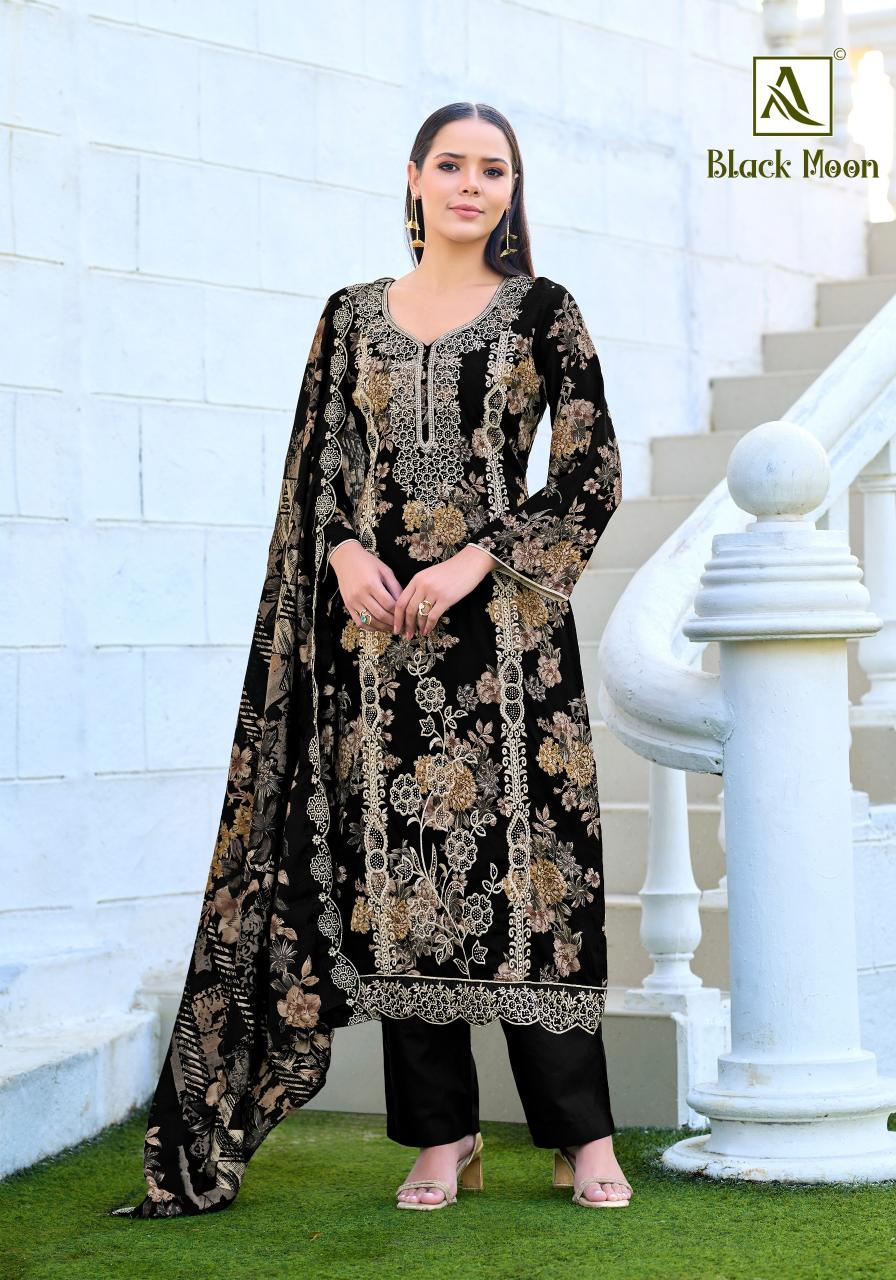 Alok Black Moon catalog surat chdhidar dress material wholesale 