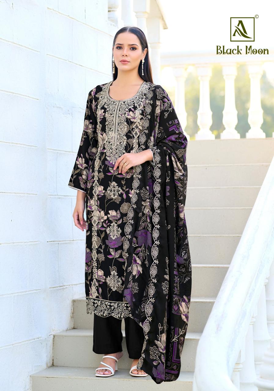 Alok Black Moon catalog surat chdhidar dress material wholesale 