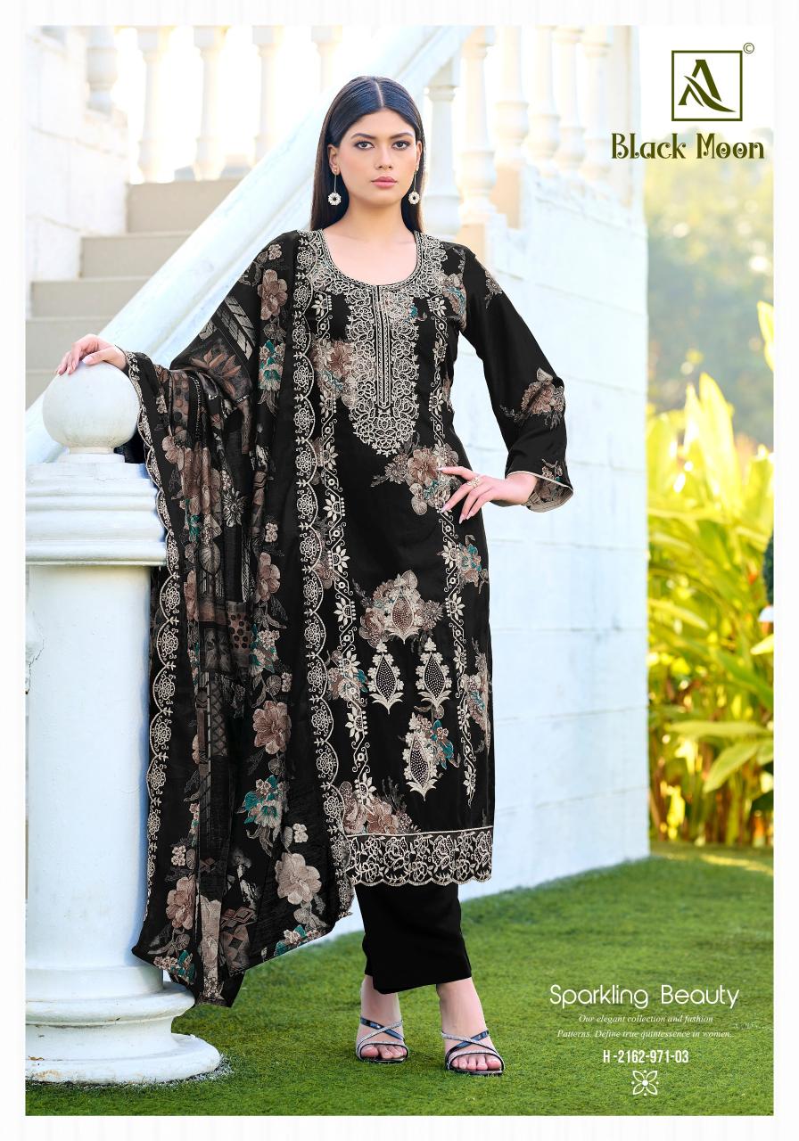 Alok Black Moon catalog surat chdhidar dress material wholesale 
