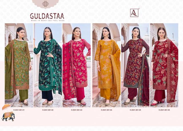 Alok Guldasta catalog surat dress material wholesaler 