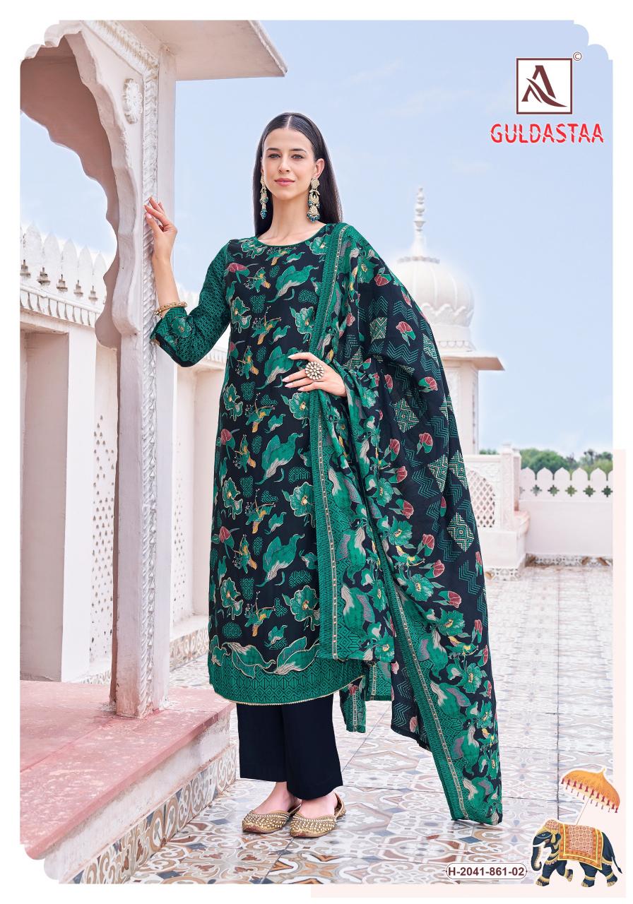 Alok Guldasta catalog surat dress material wholesaler 