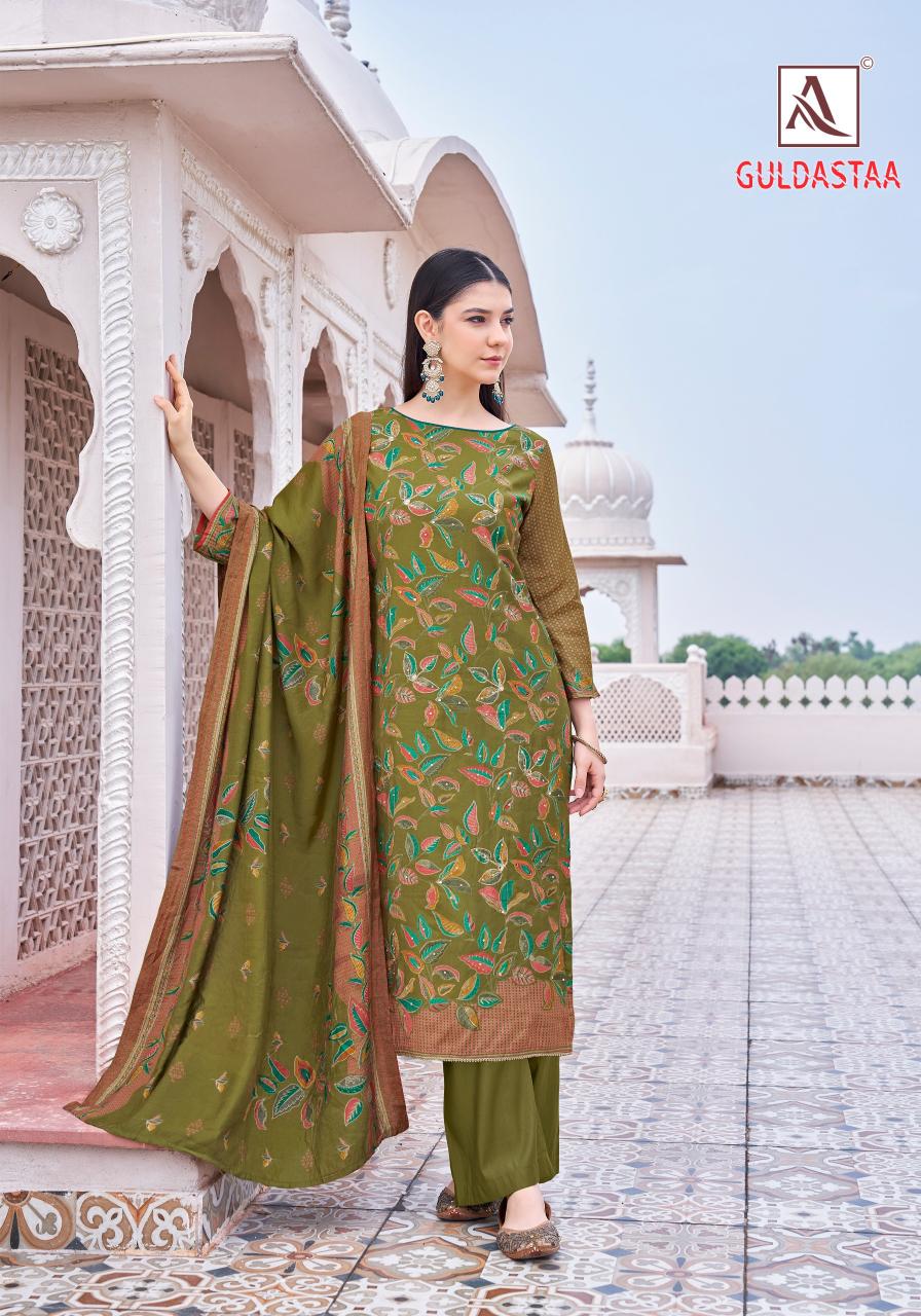 Alok Guldasta catalog surat dress material wholesaler 