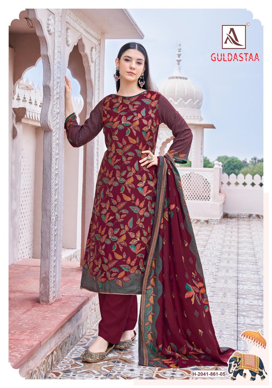 Alok Guldasta catalog surat dress material wholesaler 